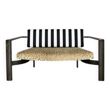Funky loveseat (newly upholstered)