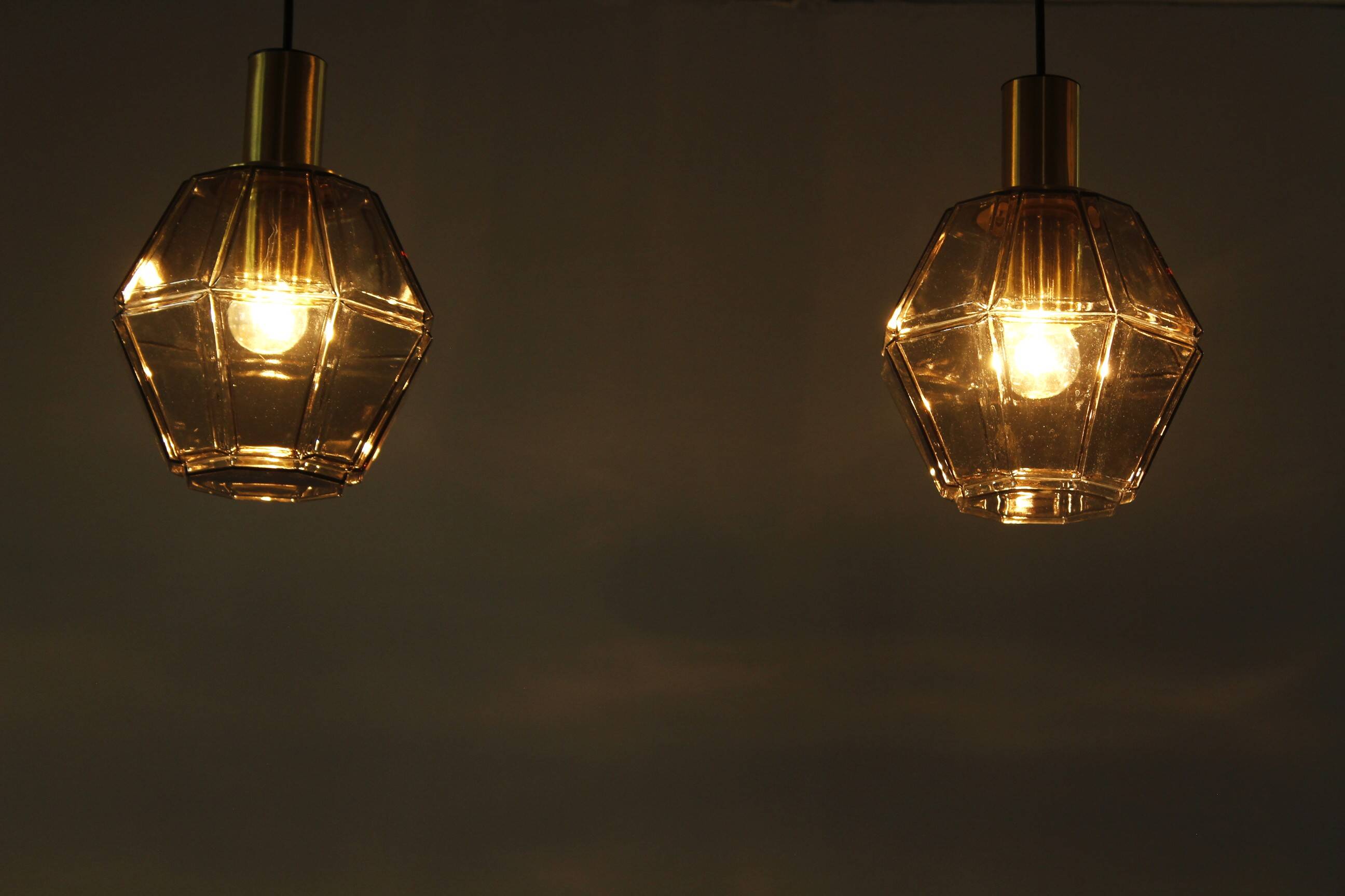 Pair of Lamps by Glashütte Limburg, Germany 1970s