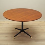 Teak round table, Italian design, 1970s, production: Italy