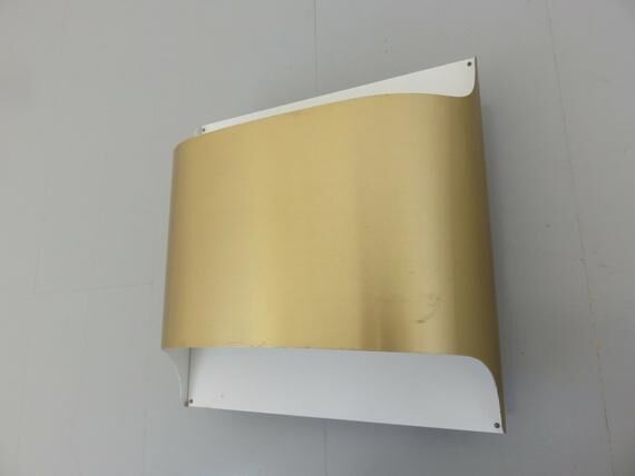 Pair of wall lights "Staff" in golden brass, 70's
