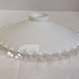 Opaline mount drop speckled lace lampshade pendant chandelier lamp tu