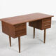 Classic vintage mid-century scandinavian modern teak desk with drawers, 1960s