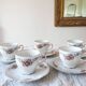 5 floral porcelain cups Bavaria, vintage