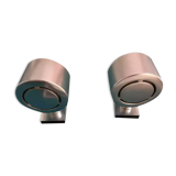 Pair of vintage swivel wall lamps, chrome, 1970