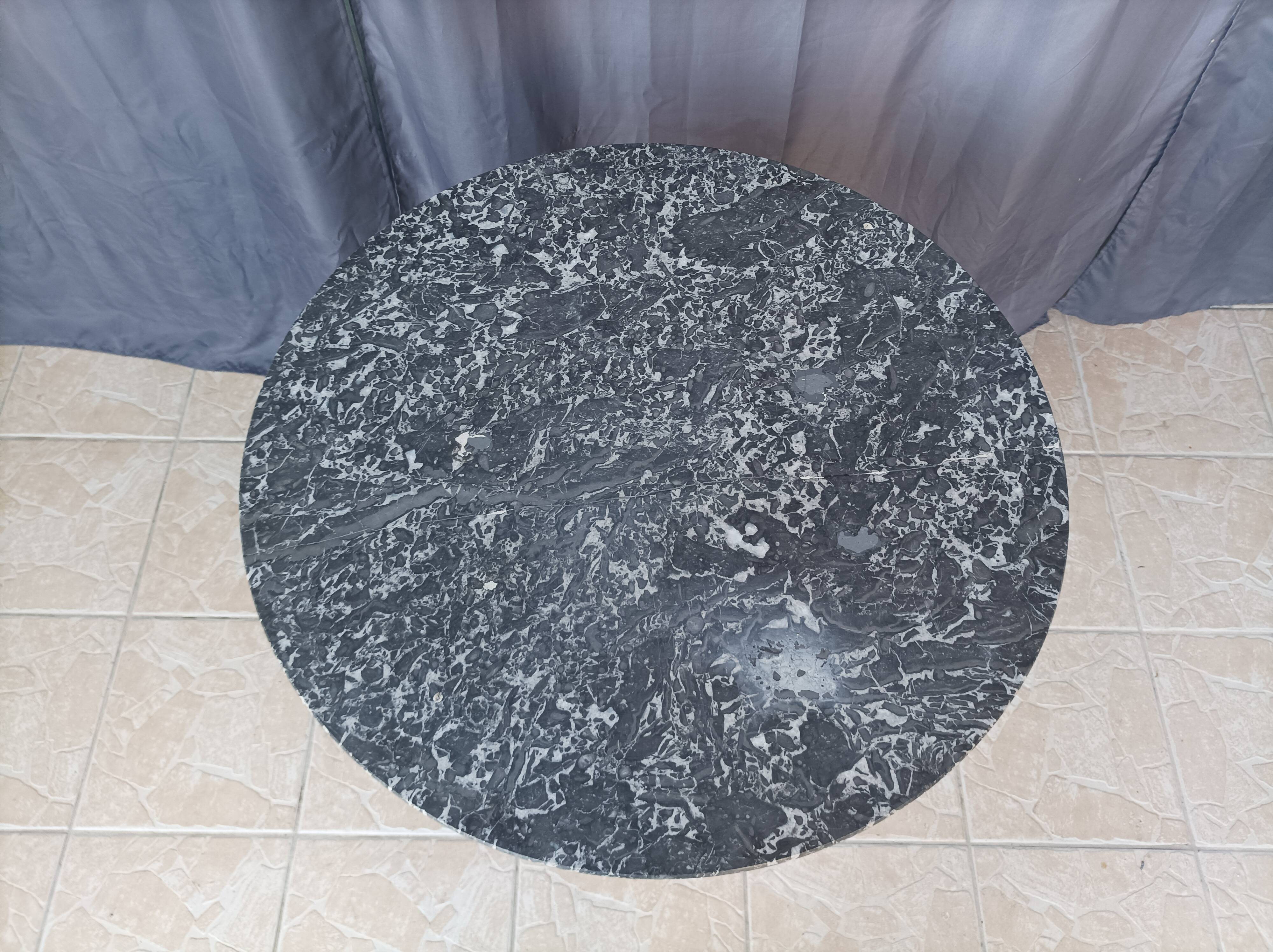 Walnut tripod pedestal table