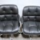 Black leather armchair by Charles Pollock for Knoll International