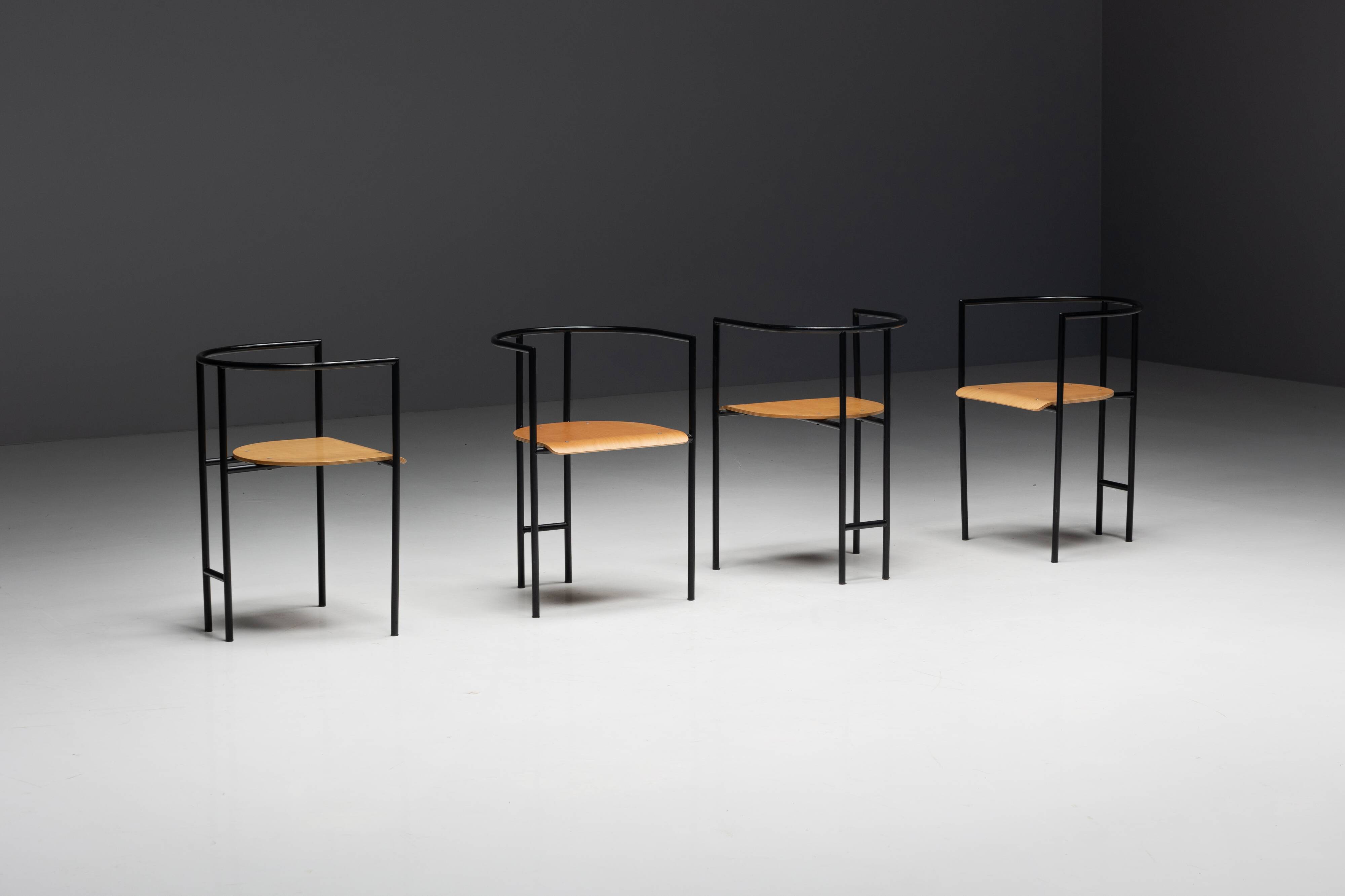 Postmodern "Tokyo" Armchairs by Rodney Kinsman for Bieffeplast, Italy, 1980s