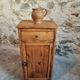 Small vintage pine storage cabinet – Antique French workshop furniture