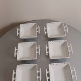 6 square porcelain ramekins