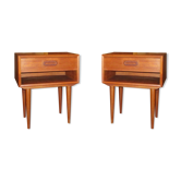 Pair of Scandinavian teak bedside tables