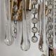 Pair of Italian wall lights Hollywood Regency with pendants and drops.
