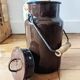 Brown enamelled sheet jar
