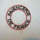 Plate faiencerie de france: red rooster