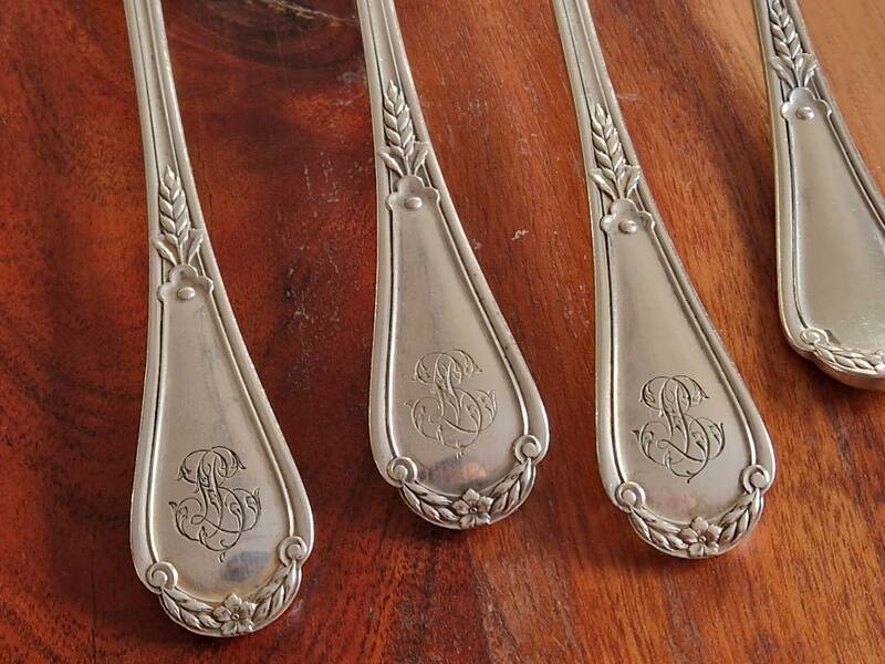 Christofle, Paris: Set of 12 Empire style table forks