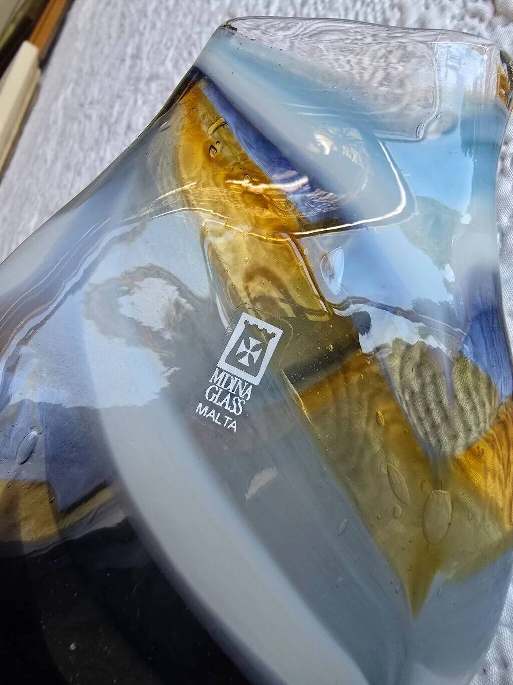 Soliflore vase Mdina Glass Malta signed 2013