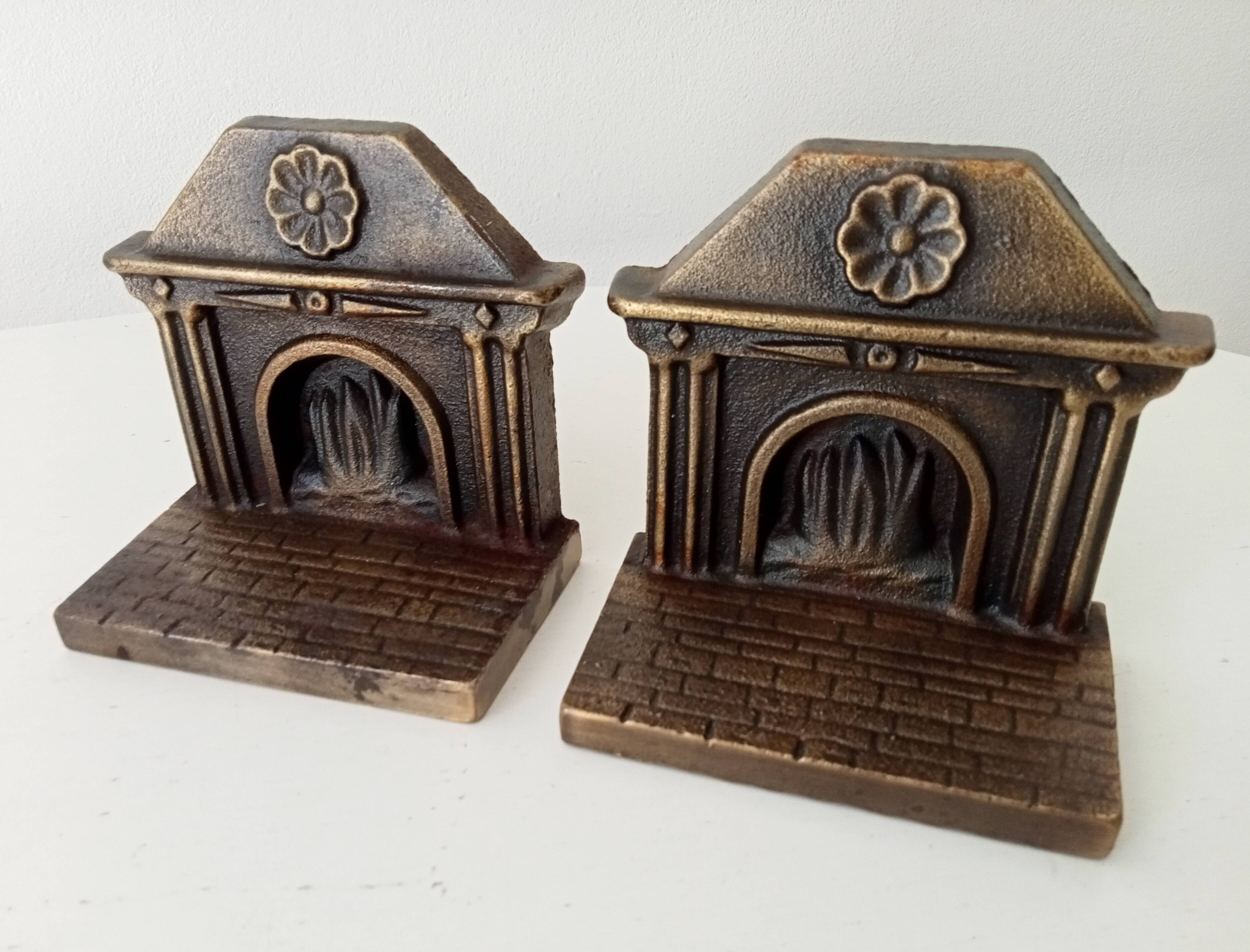 Paire de serres livres en bronze art déco années 1920