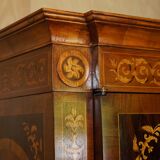 Vintage Regency style Italian marquetry wardrobe