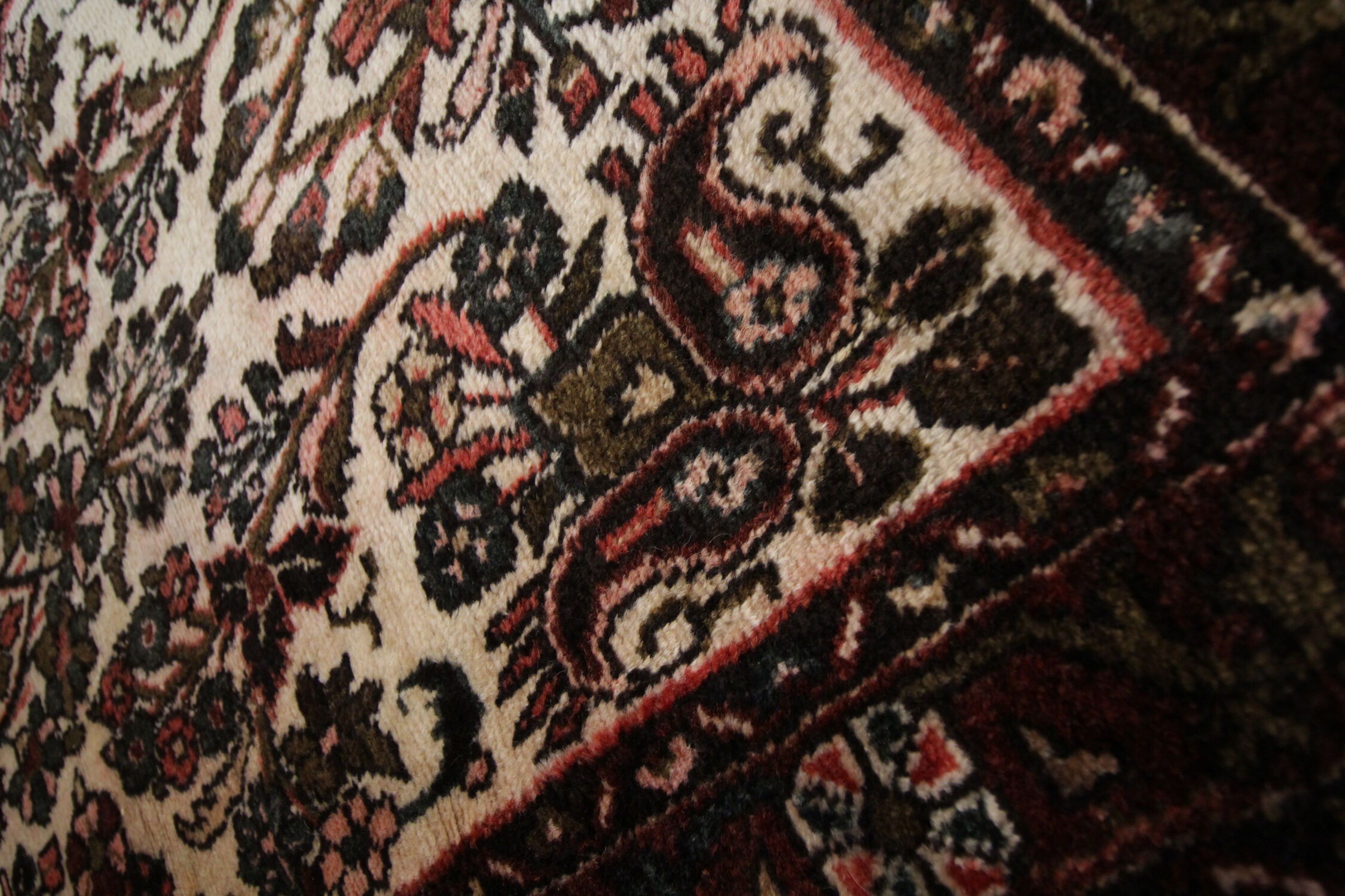 Vintage persian sarough runner rug long hand woven oriental rug- 92x580cm