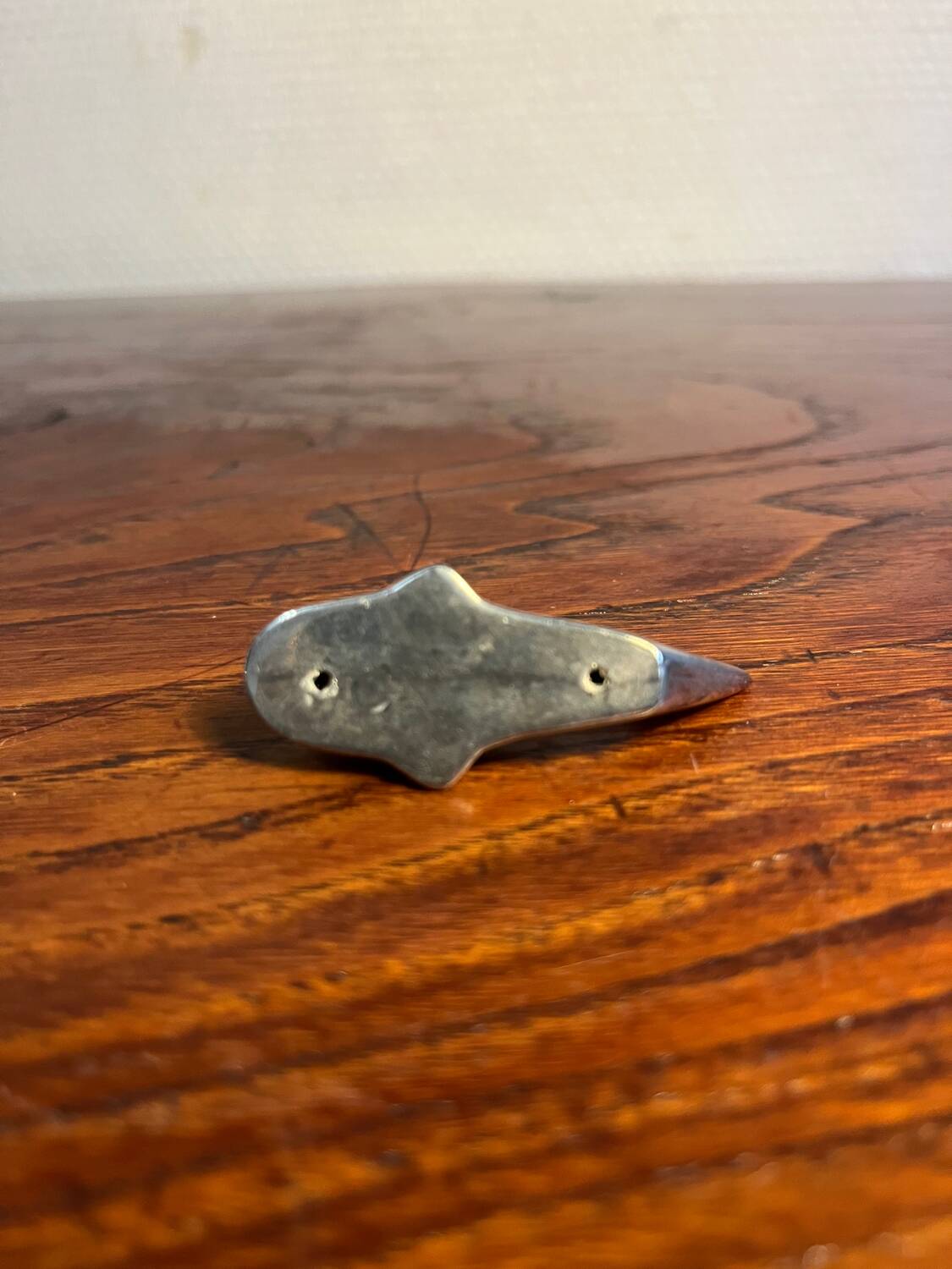 Porte couteau couvert année 70 métal argenté poisson