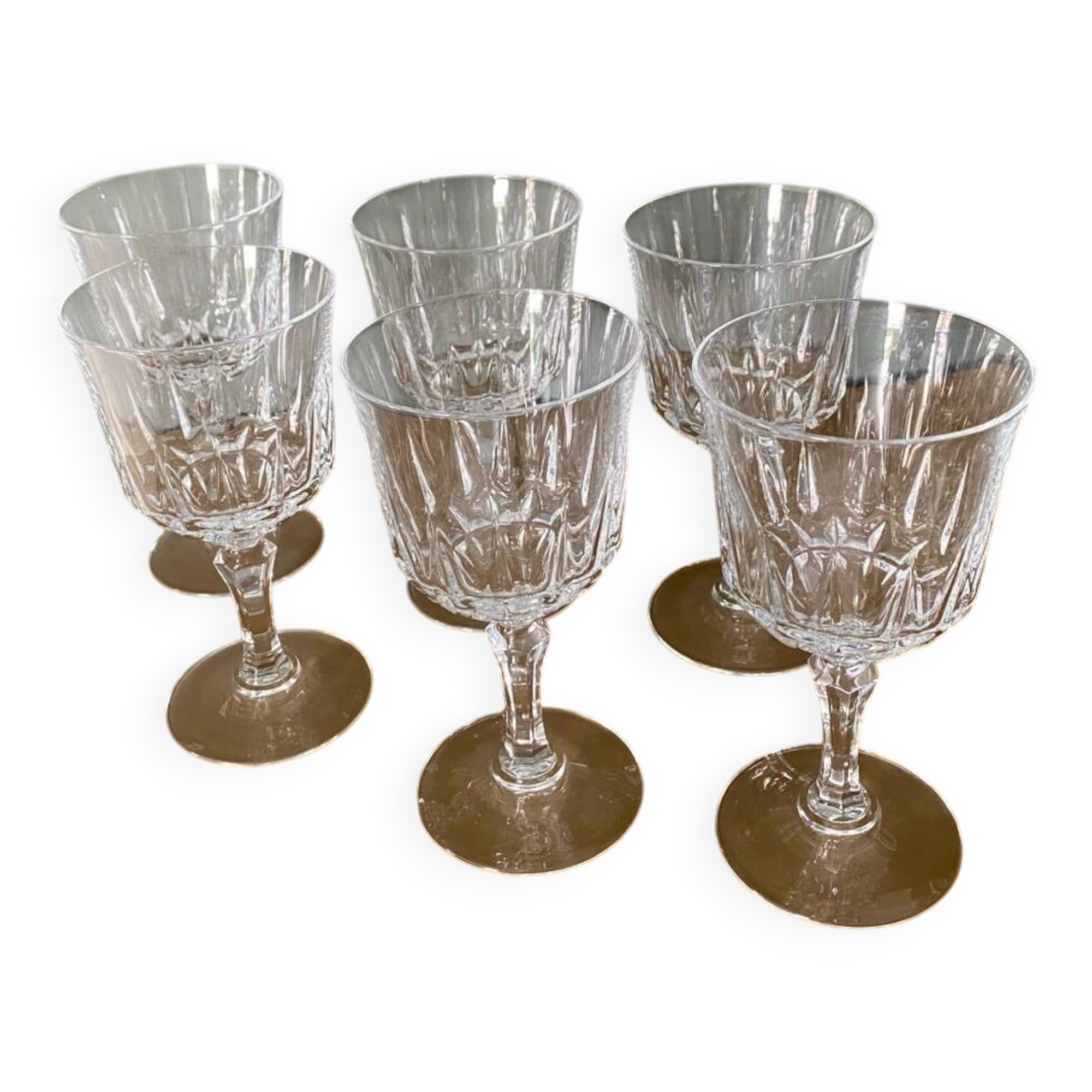 6 crystal stem glasses from D'ARQUES
