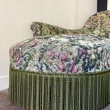 Floral cotton jacquard chaise longue