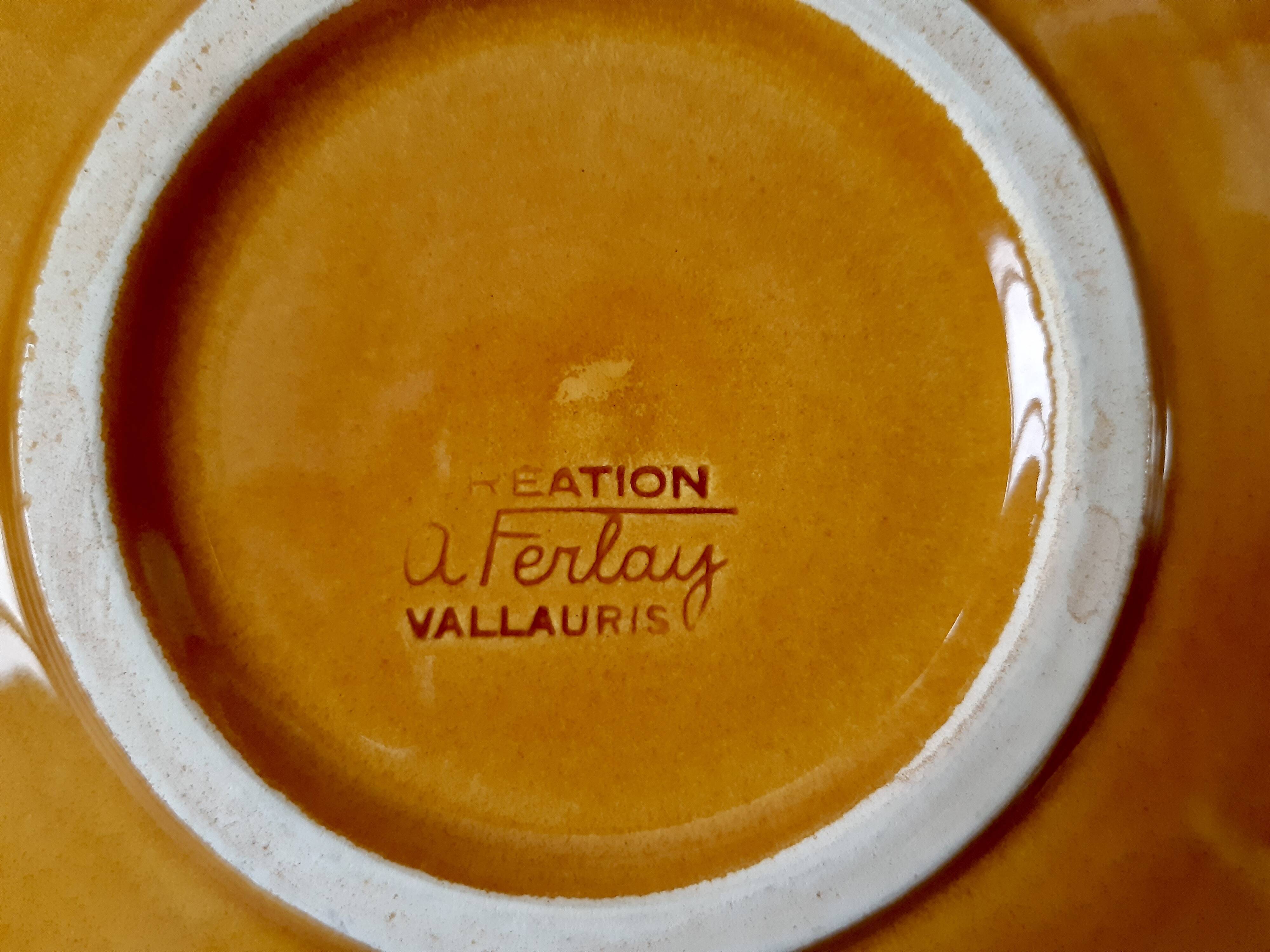Set of 5 dessert plates Vallauris