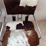 Set of 4 vintage Cucroma armchairs – Guido Faleschini – leather