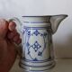 Pichet à lait en porcelaine Rieber en motif de Saxe bleu-blanc