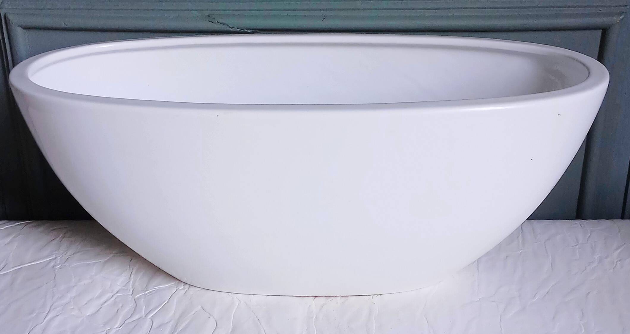 Organic vase Scheurich ceramic in white glazed ceramic