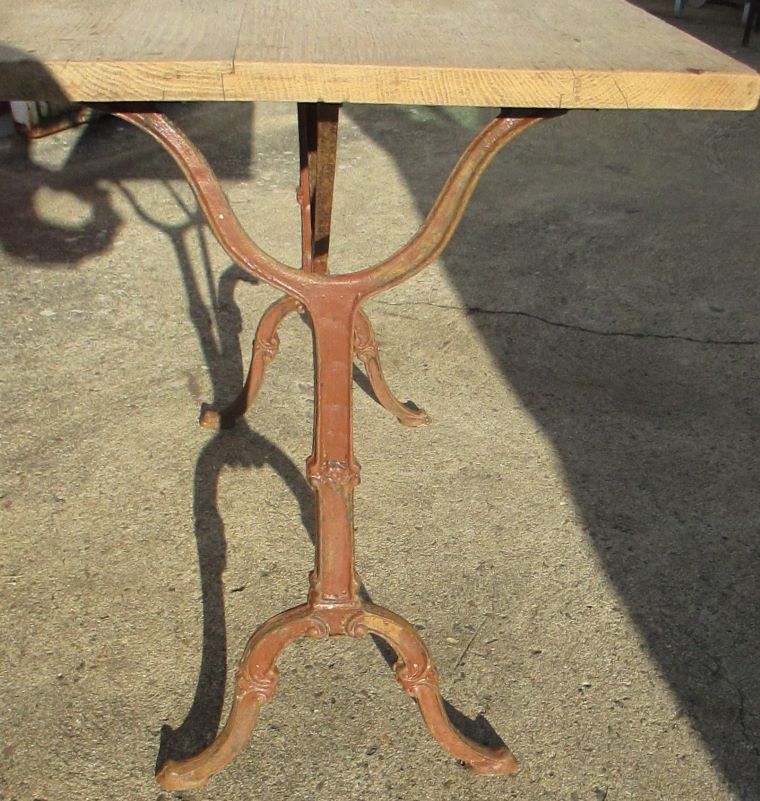 Bistro table 1900 oak tray