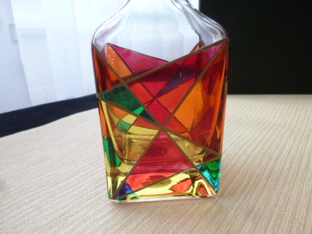 RCR Crystal Perfume Bottle Colorful Cloisonné Décor