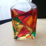 RCR Crystal Perfume Bottle Colorful Cloisonné Décor