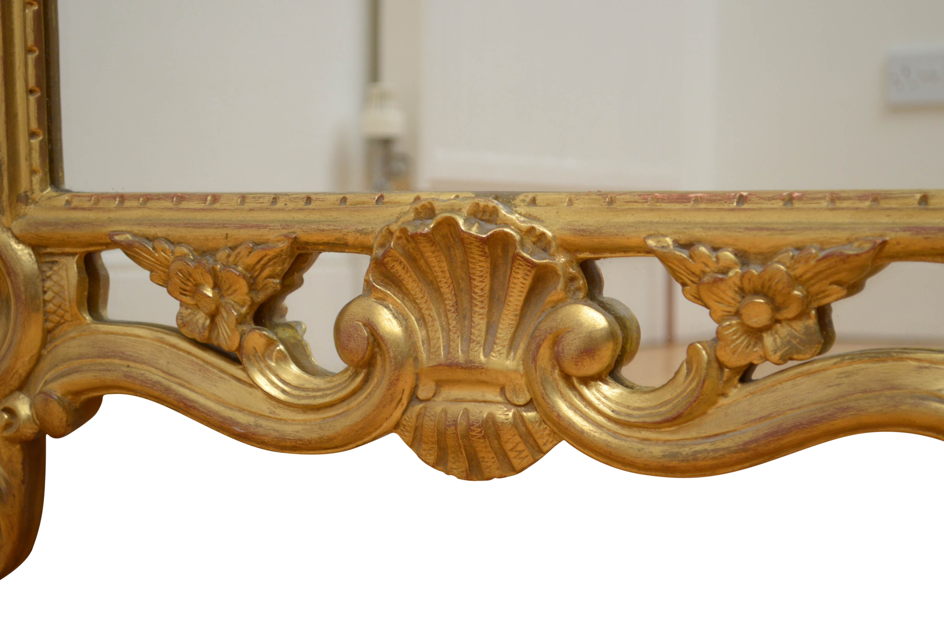 19th century giltwood wall mirror - 116x71cm