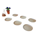 Assiettes à dessert en grès