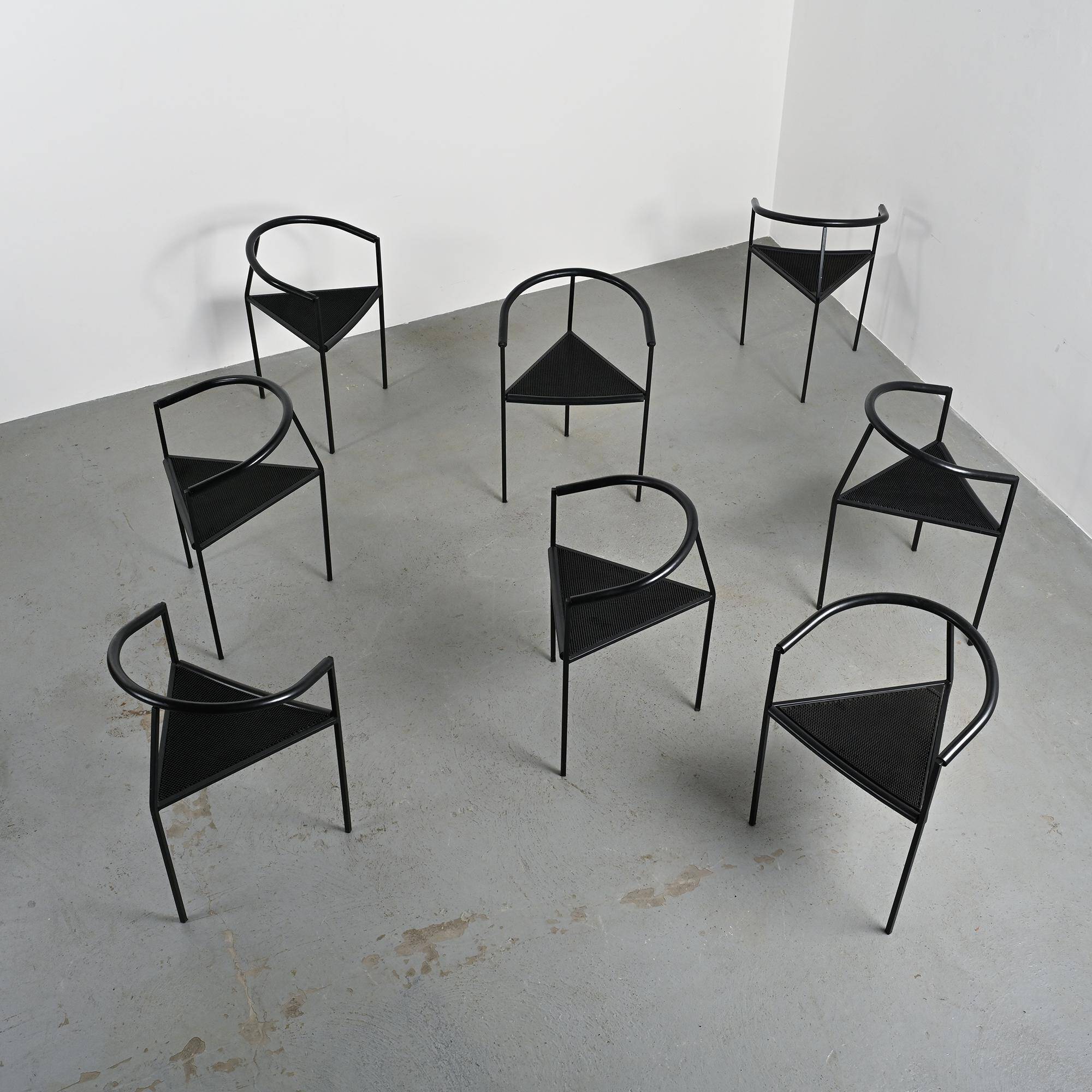 Millepunte chairs by Peregalli and Calatroni for Zeus Noto, around 1985.