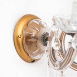 A pair of crystal sconces, France.