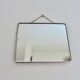 Antique barber's mirror with chain, art deco, 1940s-1950s