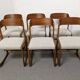 Set of 6 Baumann sleigh chairs from the 60s/70s