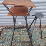 Architect's desk with integrated stool