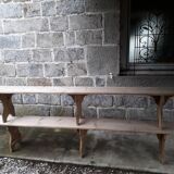Pair of rustic benches 265 cm