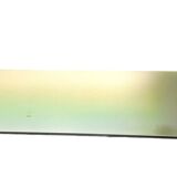 Rectangular wall light 1990 in frosted glass and silver metal
