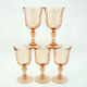 5 verres à pied - Rosaline Luminarc Arcoroc France - vintage années 80