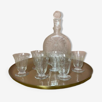 Ensemble carafe et verres en cristal Baccarat