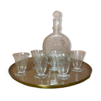 Ensemble carafe et verres en cristal Baccarat