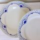 4 vintage dessert plates from the Gien manufacture model Pervenche