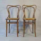 2 Bistro chairs No. 55- 3/4 by Kohn, circa 1905, caned