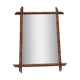 Old bamboo-style wooden mirror