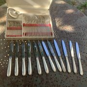 Cutlery set consisting of 49 pieces in silver metal, antique and collector's item