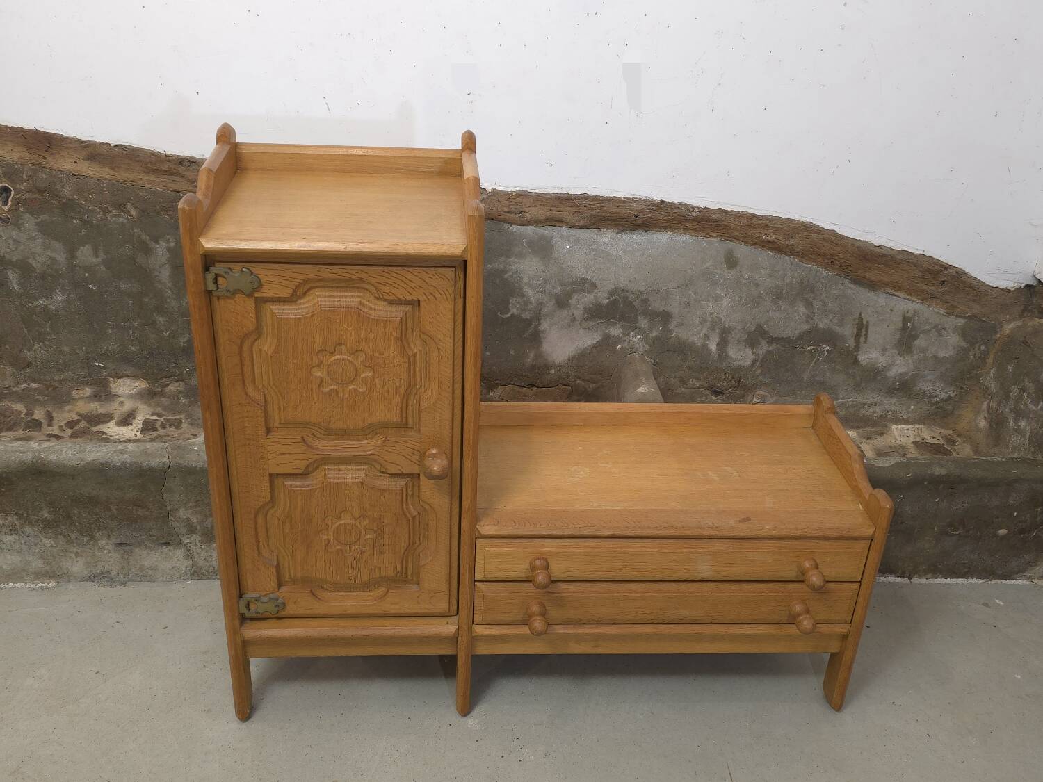 1960 Guillerme et Chambron oak sideboard