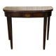 19th-century English mahogany demi-lune console table.